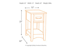 Breegin Chairside End Table - T007-319