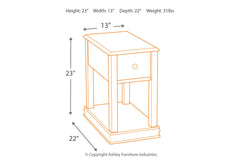 Breegin Chairside End Table - T007-527