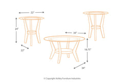 Fantell Table (Set of 3) - T210-13