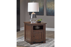 Budmore End Table with USB Ports & Outlets - T372-3