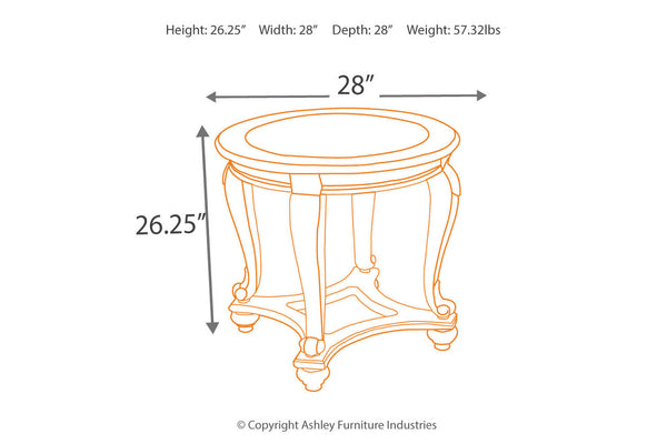 Norcastle End Table - T499-6