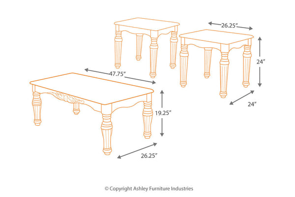 North Shore Table (Set of 3) - T533-13