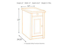 Bolanburg Chairside End Table with USB Ports & Outlets - T637-7
