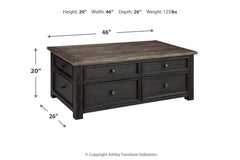 Tyler Creek Coffee Table with Lift Top - T736-20