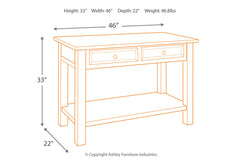 Tyler Creek Sofa/Console Table - T736-4