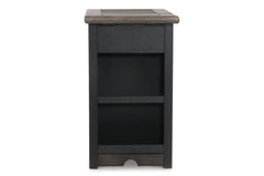 Tyler Creek Chairside End Table with USB Ports & Outlets - T736-7