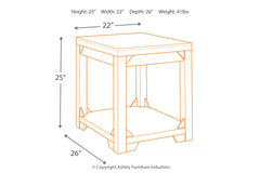 Fregine End Table - T755-3