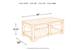 Fregine Coffee Table with Lift Top - T755-9