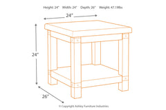 Carynhurst End Table - T757-3