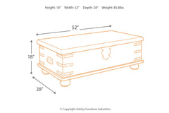 Carynhurst Coffee Table with Lift Top - T757-9