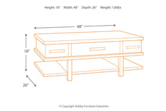 Stanah Coffee Table with Lift Top - T892-9