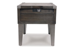 Todoe End Table with USB Ports & Outlets - T901-3