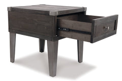 Todoe End Table with USB Ports & Outlets - T901-3
