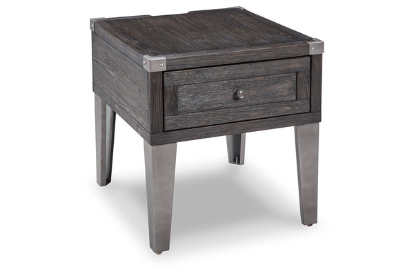 Todoe End Table with USB Ports & Outlets - T901-3