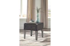 Todoe End Table with USB Ports & Outlets - T901-3