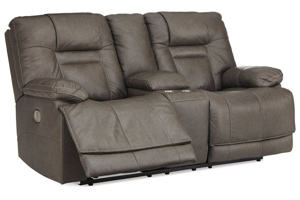 Wurstrow Power Reclining Loveseat with Console - U5460218