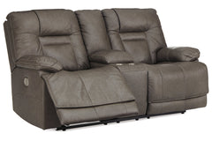 Wurstrow Power Reclining Loveseat with Console - U5460218