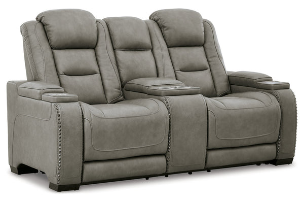 The Man-Den Power Reclining Loveseat with Console - U8530518