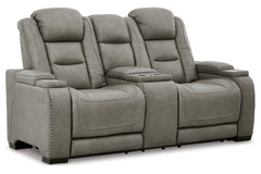 The Man-Den Power Reclining Loveseat with Console - U8530518