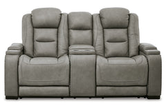 The Man-Den Power Reclining Loveseat with Console - U8530518