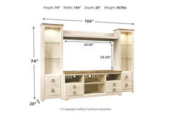 Willowton 4-Piece Entertainment Center - W267W3