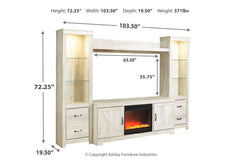 Bellaby 4-Piece Entertainment Center with Fireplace - W331W5