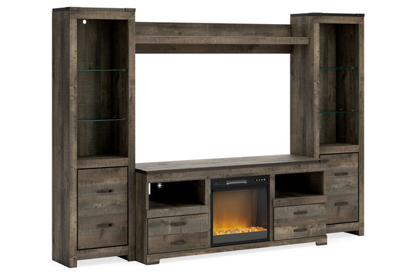 Trinell 4-Piece Entertainment Center with Electric Fireplace - W446W10