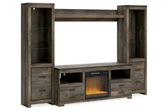 Trinell 4-Piece Entertainment Center with Electric Fireplace - W446W10