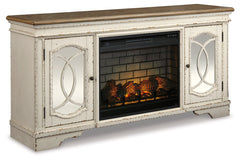 Realyn 74" TV Stand with Electric Fireplace - W743W2