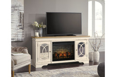 Realyn 74" TV Stand with Electric Fireplace - W743W2
