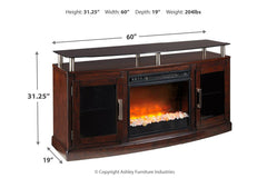 Chanceen 60" TV Stand with Electric Fireplace - W757W3