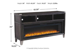 Todoe 65" TV Stand with Electric Fireplace - W901W1