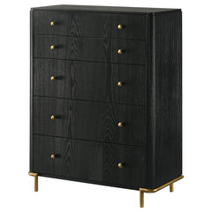 Arini 5-drawer Bedroom Chest Black - 224335