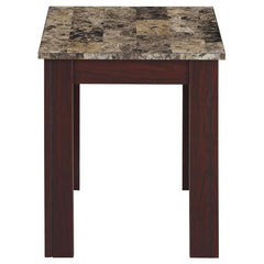 Rhodes 3-piece Faux Marble Top Coffee Table Set Brown - 700395