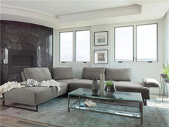 Arden Upholstered Sectional Sofa with Adjustable Back Taupe - 508888