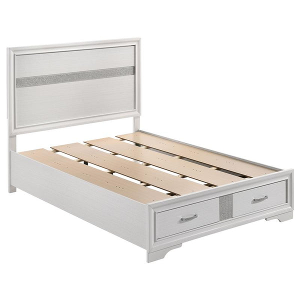 Miranda Wood Full Storage Panel Bed White - 205111F