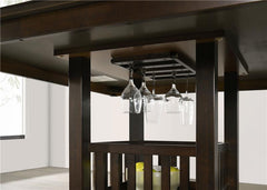 Jaden Square Counter Height Table with Storage Espresso - 100958