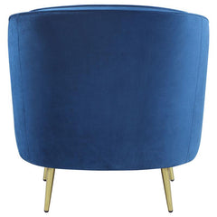 Sophia Upholstered Channel Tufted Barrel Accent Chair Blue - 506863