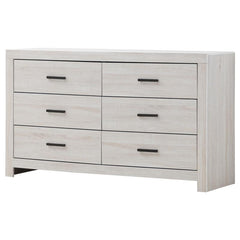 Brantford 6-drawer Dresser Coastal White - 207053