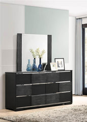 Blacktoft 6-drawer Dresser with Mirror Black - 207103M