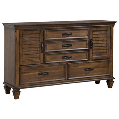 Franco 4-piece Eastern King Bedroom Set Burnished Oak - 200971KE-S4