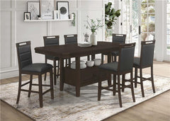 Prentiss Rectangular Counter Height Table with Butterfly Leaf Cappuccino - 193108