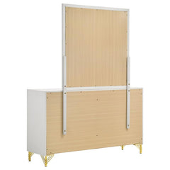 Lucia 6-drawer Dresser with Mirror White - 224733M