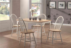 Taffee Rectangular 47-inch Solid Wood Dining Table White - 4147