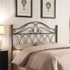 Zola Metal Queen or Full Open Frame Headboard Brown - 300186QF