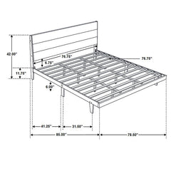 Mays Wood Eastern King Panel Bed Walnut - 215961KE