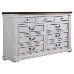 Hillcrest 5-piece Eastern King Bedroom Set Distressed White - 223351KE-S5