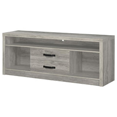 Burke 2-drawer Engineered Wood 59" TV Stand Grey Driftwood - 701024