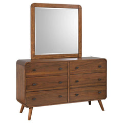 Robyn 6-drawer Dresser with Mirror Dark Walnut - 205133M
