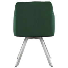 Arika Channeled Back Swivel Dining Chair Green - 193372GRN
